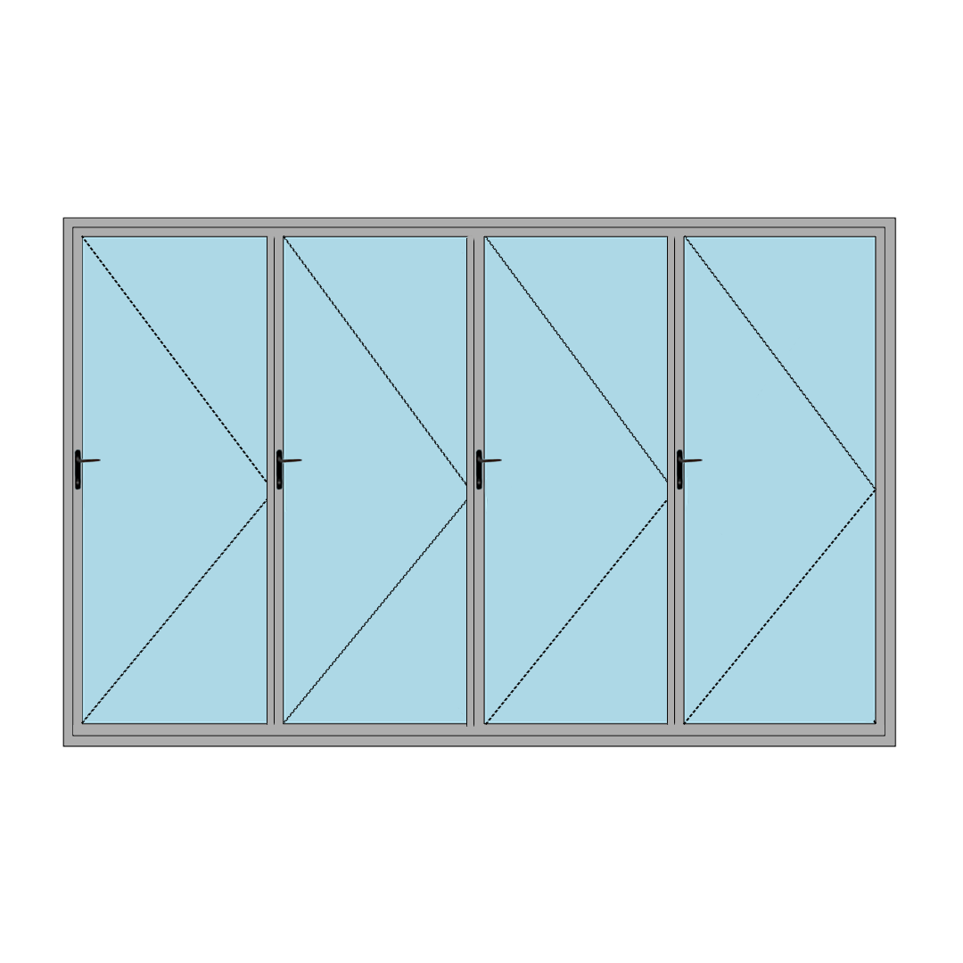 Casement Window With Four Shutter